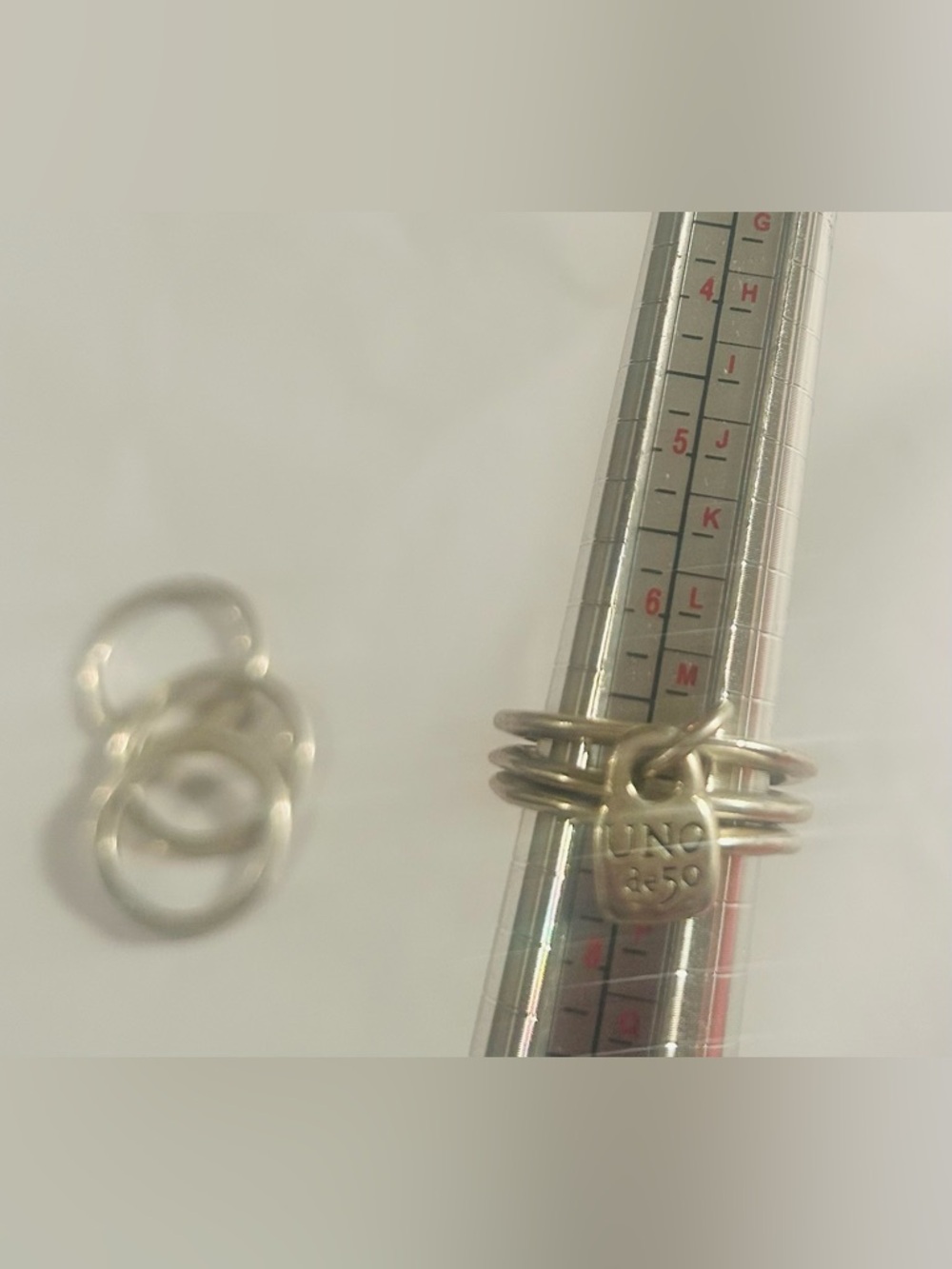 UNO de 50 6 Band Silver Ring Set - Picture 4 of 4